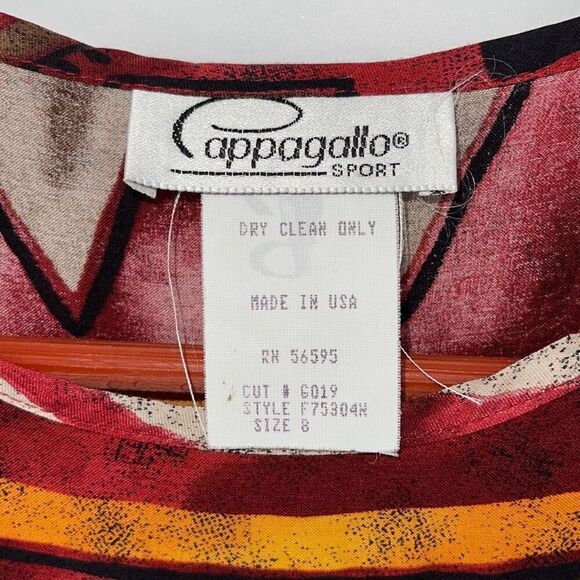 Cappagallo Sport Vintage 90’s Blouse Western Southwestern Tribal Print Size 8 - Picture 6 of 6
